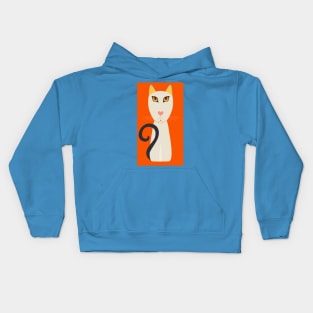 CAT WITH QUESTION MARK TAIL #2 Kids Hoodie